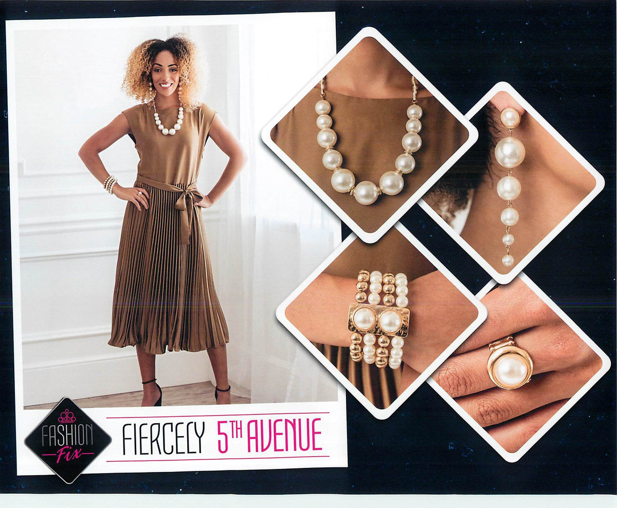 Fiercely 5th Avenue Set - October 2020 - Paparazzi Accessories- Set Collage - CarasShop.com - Paparazzi Jewelry by Cara Jewels