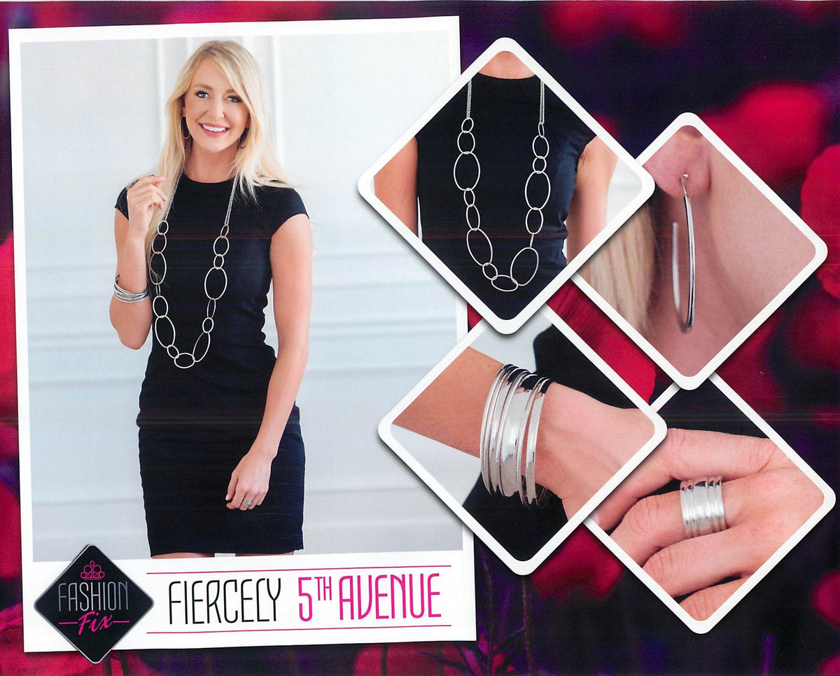 Fiercely 5th Avenue Set - September 2018 - Paparazzi Accessories- Set Collage - CarasShop.com - Paparazzi Jewelry by Cara Jewels