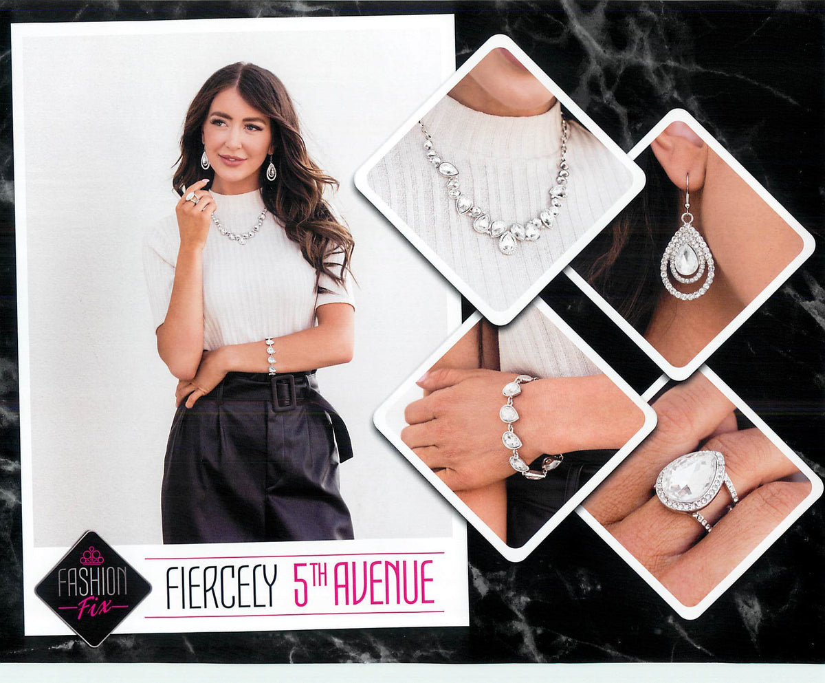 Fiercely 5th Avenue Set - July 2020 - Paparazzi Accessories- Set Collage - CarasShop.com - Paparazzi Jewelry by Cara Jewels