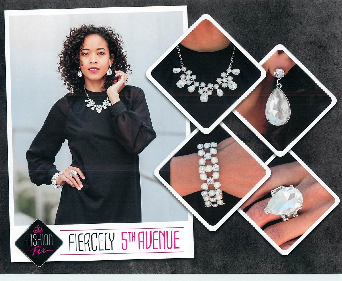 Fiercely 5th Avenue Set - October 2019 - Paparazzi Accessories- Set Collage - CarasShop.com - Paparazzi Jewelry by Cara Jewels