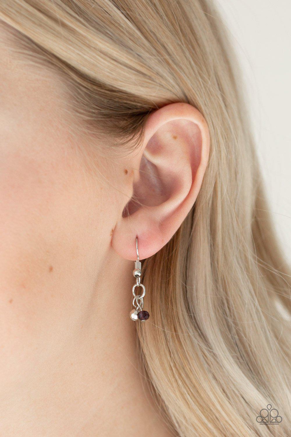 Financially Fabulous Purple Necklace - Paparazzi Accessories - free matching earrings -CarasShop.com - Paparazzi Jewelry by Cara Jewels