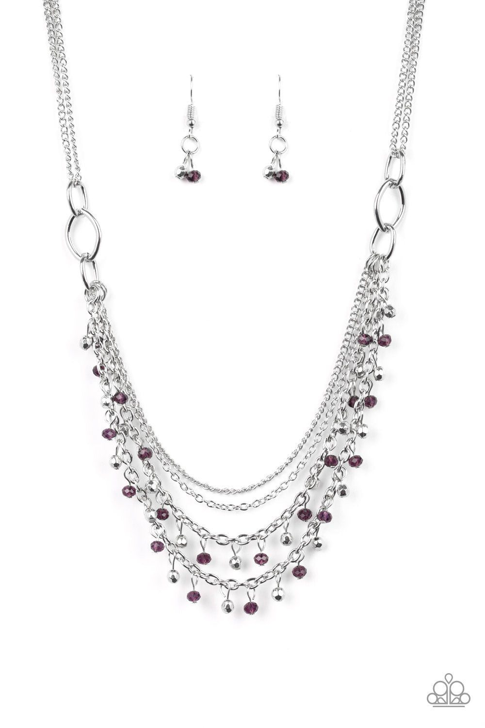 Financially Fabulous Purple Necklace - Paparazzi Accessories- lightbox - CarasShop.com - Paparazzi Jewelry by Cara Jewels