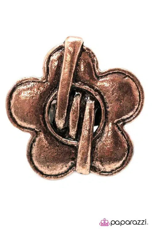 Fingers Crossed Copper Ring - Paparazzi Accessories- lightbox - CarasShop.com - Paparazzi Jewelry by Cara Jewels