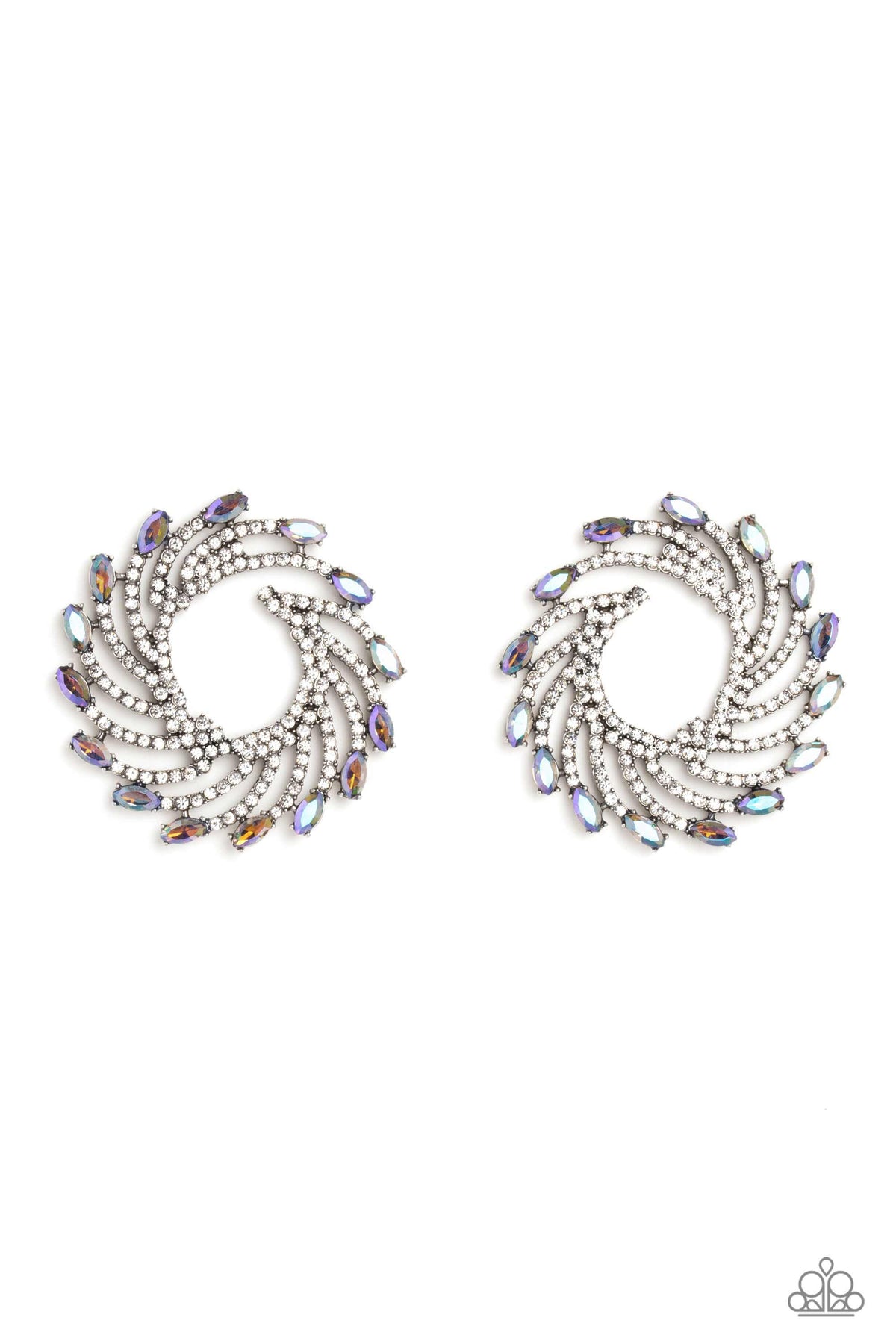 Firework Fanfare Multi Earrings - Paparazzi Accessories- lightbox - CarasShop.com - Paparazzi Jewelry by Cara Jewels