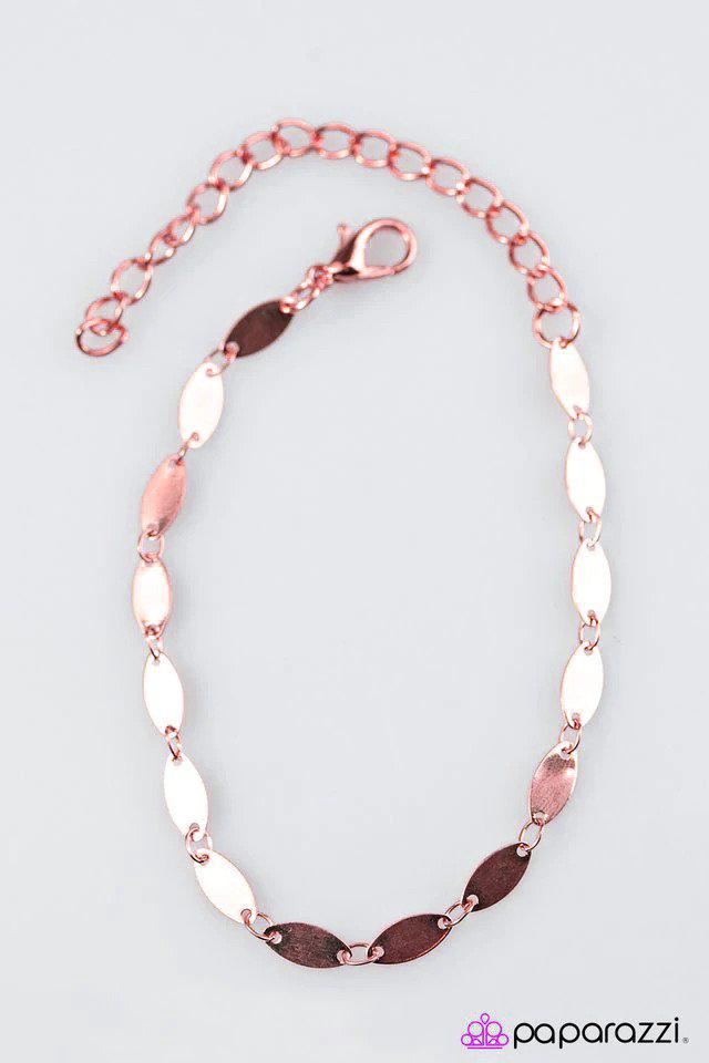 Flash Fire Copper Bracelet - Paparazzi Accessories- lightbox - CarasShop.com - Paparazzi Jewelry by Cara Jewels
