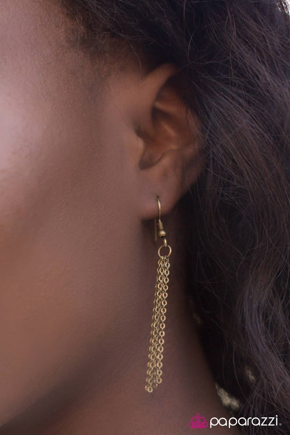 Flight Of A Lifetime Brass Feather Necklace - Paparazzi Accessories - free matching earrings -CarasShop.com - Paparazzi Jewelry by Cara Jewels