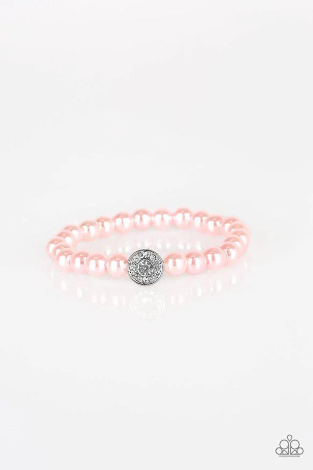 Follow My Lead Pink Pearl Bracelet - Paparazzi Accessories- lightbox - CarasShop.com - Paparazzi Jewelry by Cara Jewels