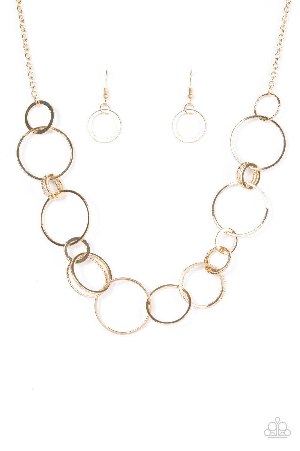 Follow The Ringleader Gold Necklace - Paparazzi Accessories- lightbox - CarasShop.com - Paparazzi Jewelry by Cara Jewels