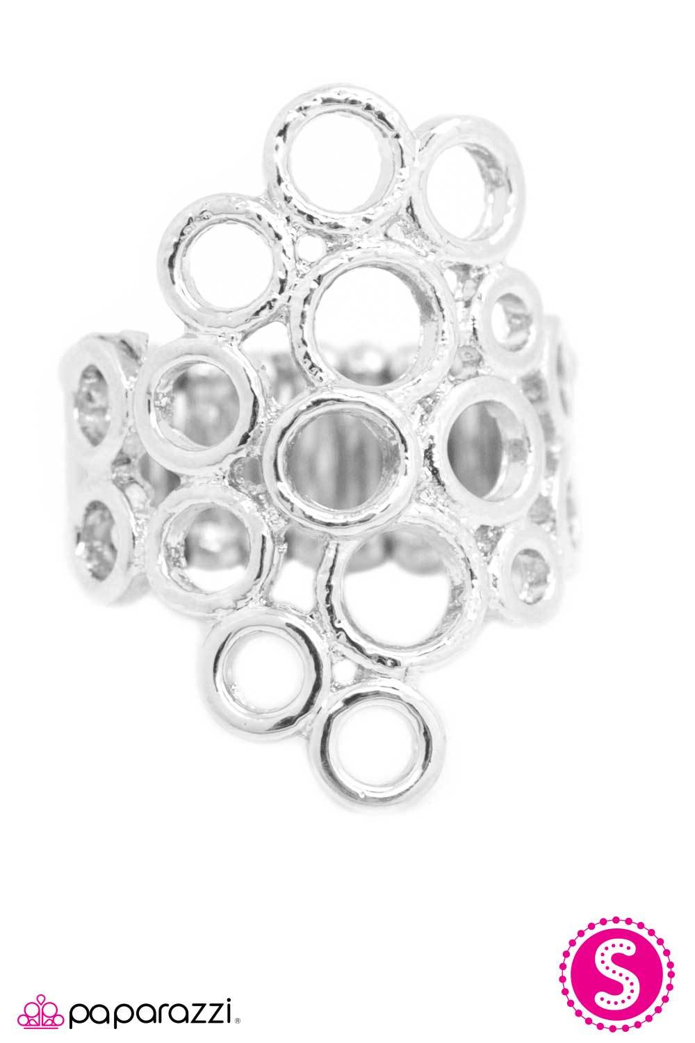 Forever Blowing Bubbles Silver Ring - Paparazzi Accessories- lightbox - CarasShop.com - Paparazzi Jewelry by Cara Jewels