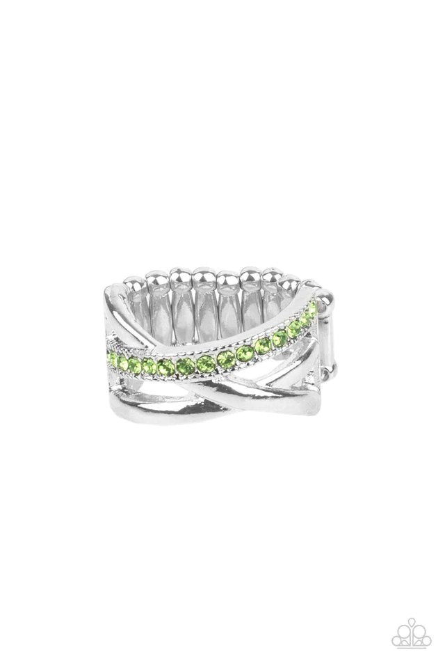 Forever Flawless Green Ring - Paparazzi Accessories- lightbox - CarasShop.com - Paparazzi Jewelry by Cara Jewels