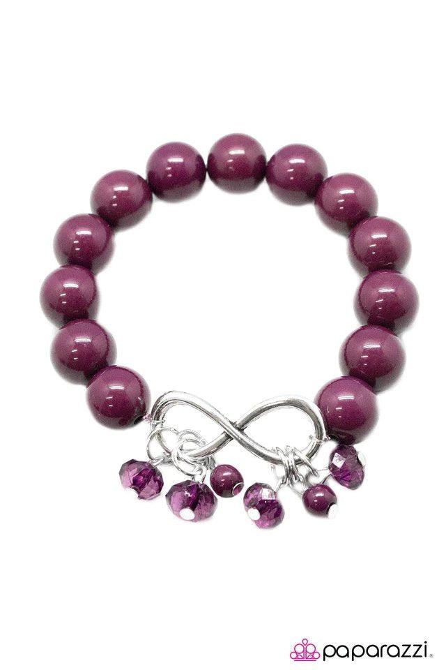 Forevermore Purple Bracelet - Paparazzi Accessories- lightbox - CarasShop.com - Paparazzi Jewelry by Cara Jewels