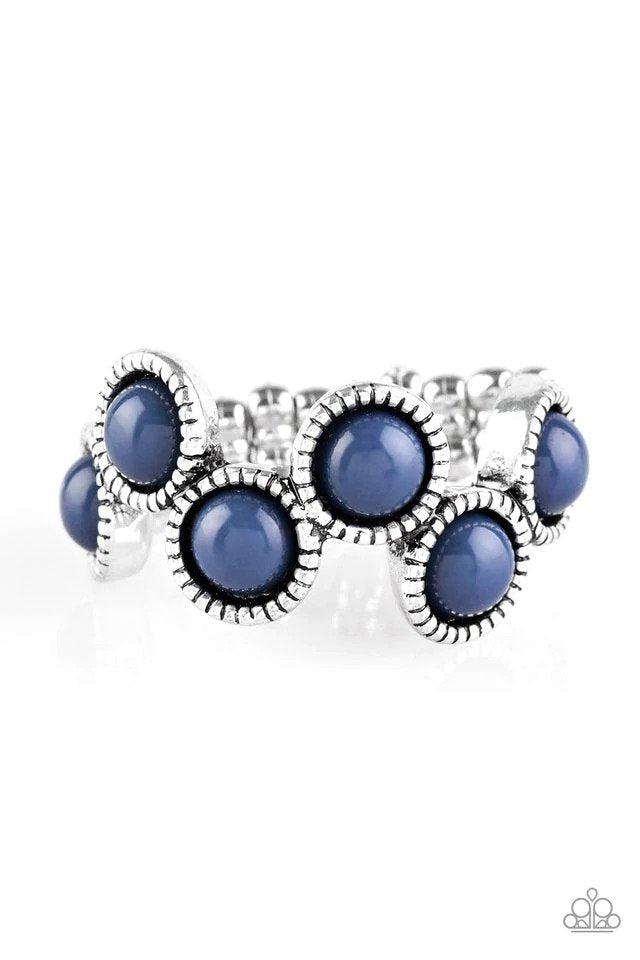 Foxy Fabulous Blue Ring - Paparazzi Accessories- lightbox - CarasShop.com - Paparazzi Jewelry by Cara Jewels