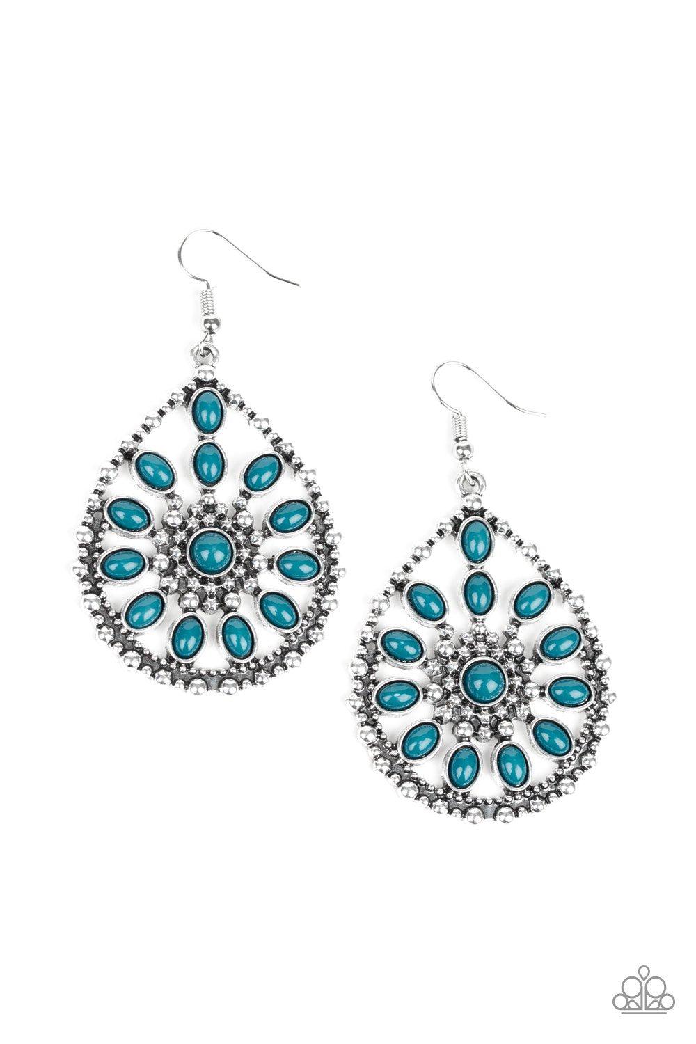 Free To Roam Blue Earrings - Paparazzi Accessories- lightbox - CarasShop.com - Paparazzi Jewelry by Cara Jewels