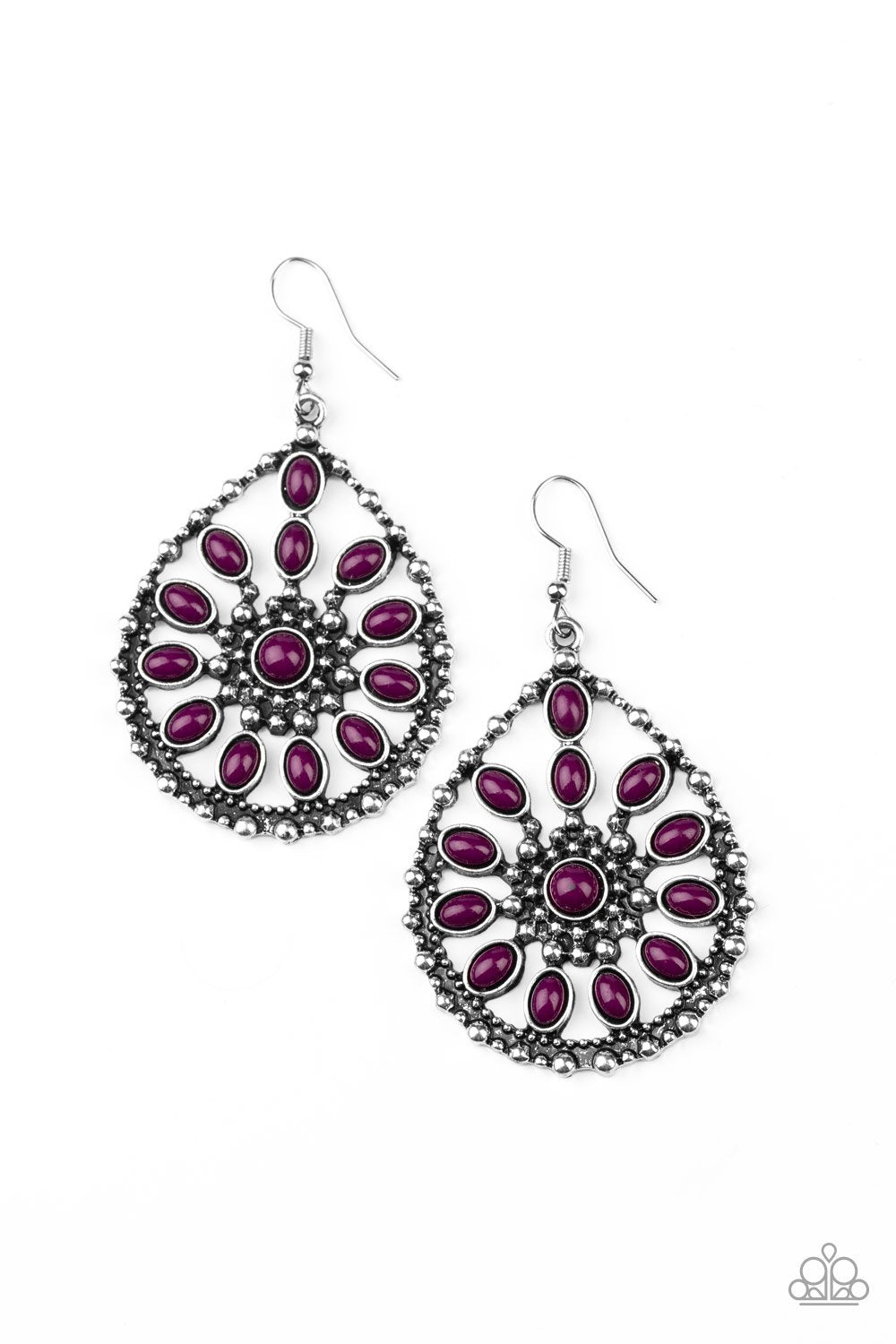 Free To Roam Purple Earrings - Paparazzi Accessories- lightbox - CarasShop.com - Paparazzi Jewelry by Cara Jewels