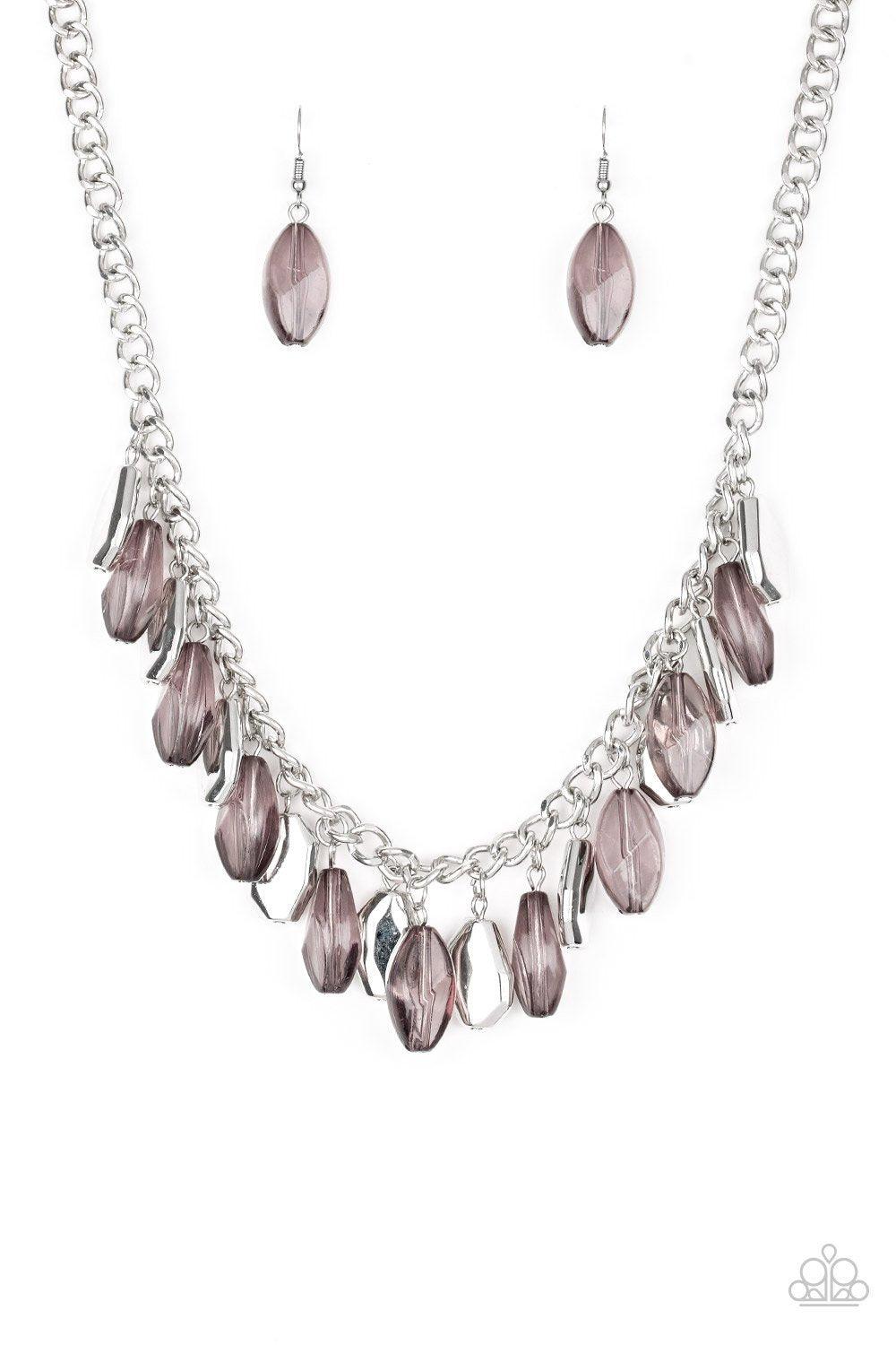 Fringe Fabulous Silver Necklace - Paparazzi Accessories- lightbox - CarasShop.com - Paparazzi Jewelry by Cara Jewels