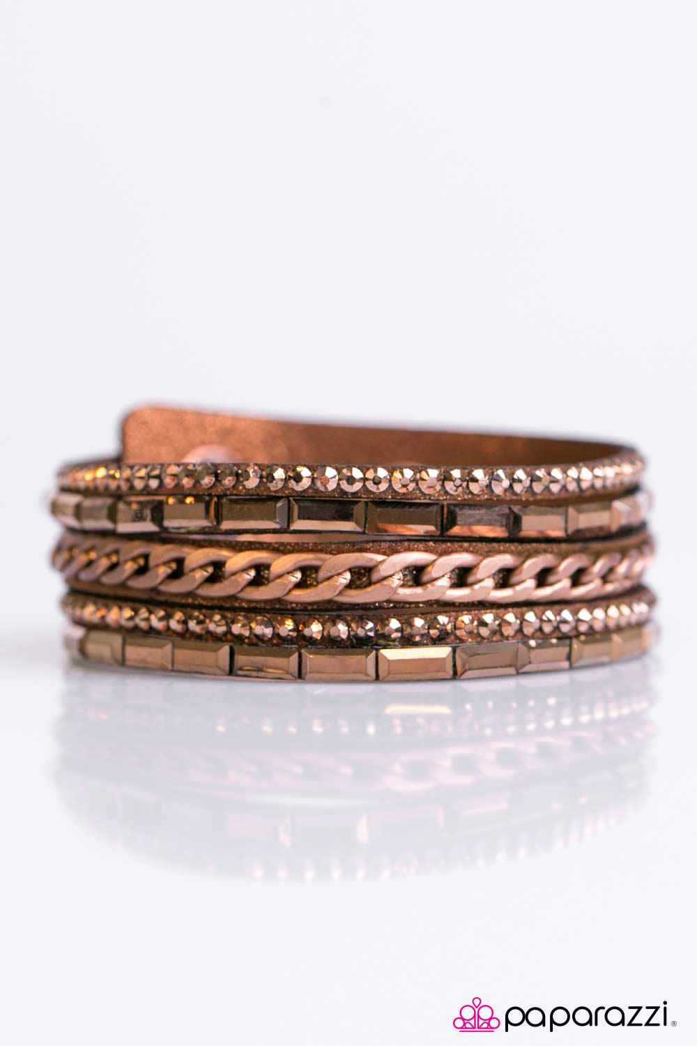 Front Row Fabulous Copper Urban Wrap Bracelet - Paparazzi Accessories- lightbox - CarasShop.com - Paparazzi Jewelry by Cara Jewels