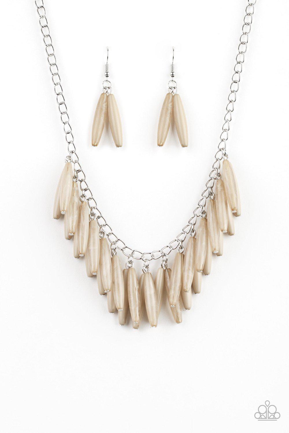 Full Of Flavor Brown Necklace - Paparazzi Accessories- lightbox - CarasShop.com - Paparazzi Jewelry by Cara Jewels