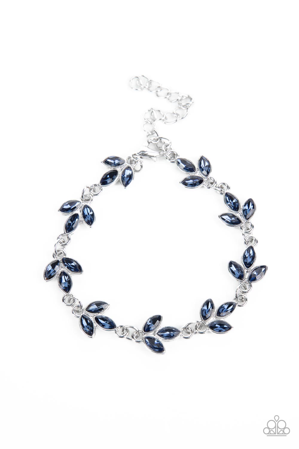 Gala Garland Blue Rhinestone Bracelet - Paparazzi Accessories- lightbox - CarasShop.com - Paparazzi Jewelry by Cara Jewels
