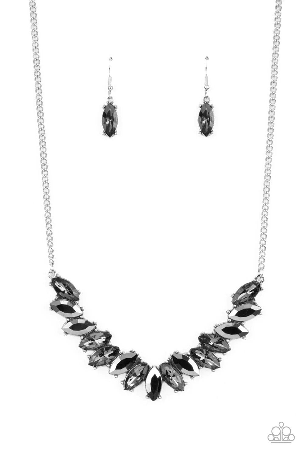 Galaxy Game-Changer Silver Necklace - Paparazzi Accessories- lightbox - CarasShop.com - Paparazzi Jewelry by Cara Jewels