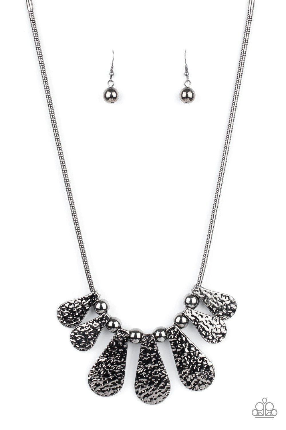 Gallery Goddess Gunmetal Black Necklace - Paparazzi Accessories- lightbox - CarasShop.com - Paparazzi Jewelry by Cara Jewels