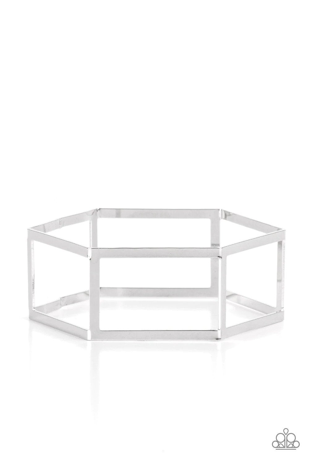 Gen HEX Silver Bracelet - Paparazzi Accessories- lightbox - CarasShop.com - Paparazzi Jewelry by Cara Jewels