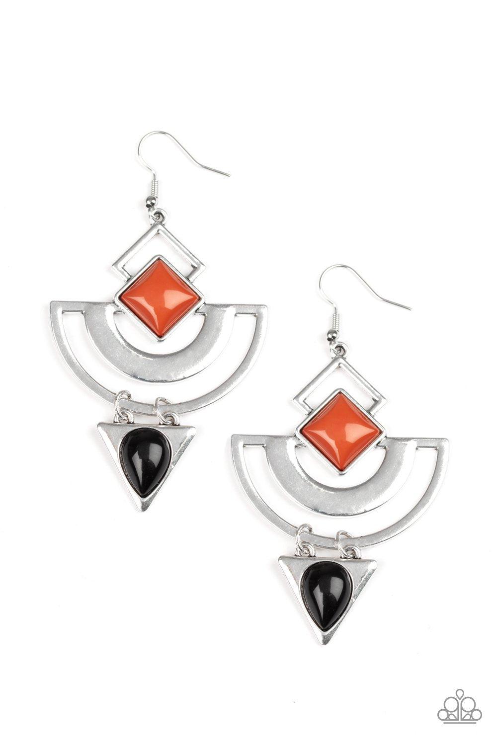 Geo Gypsy Multi Cinnamon Stick and Black Earrings - Paparazzi Accessories- lightbox - CarasShop.com - Paparazzi Jewelry by Cara Jewels