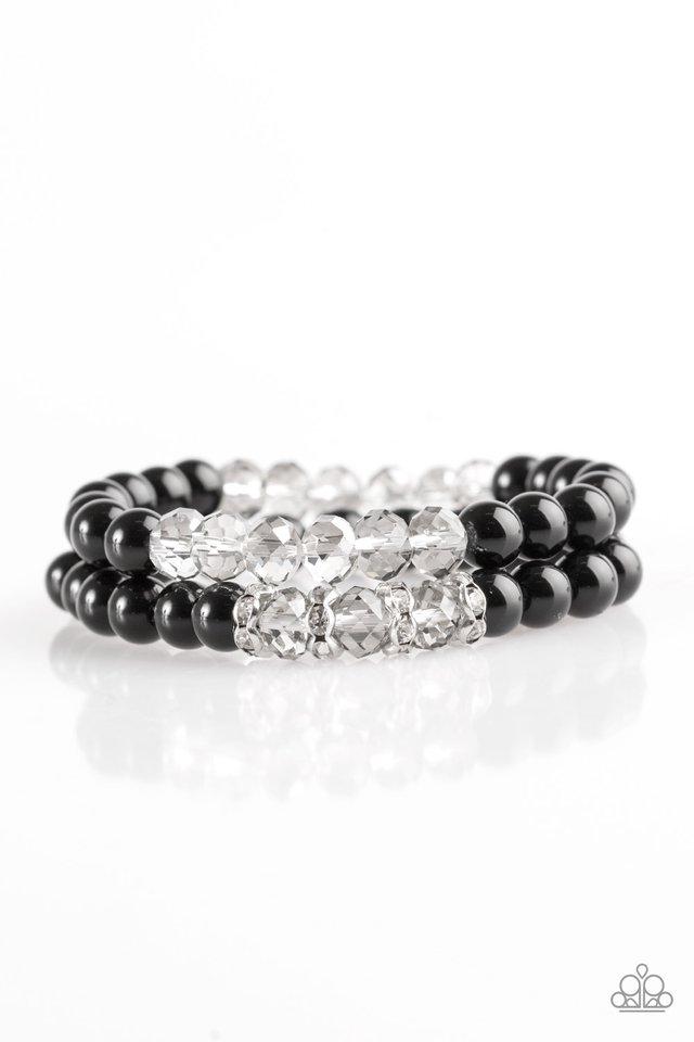 Get a Ballroom Black Bracelet Set - Paparazzi Accessories- lightbox - CarasShop.com - Paparazzi Jewelry by Cara Jewels