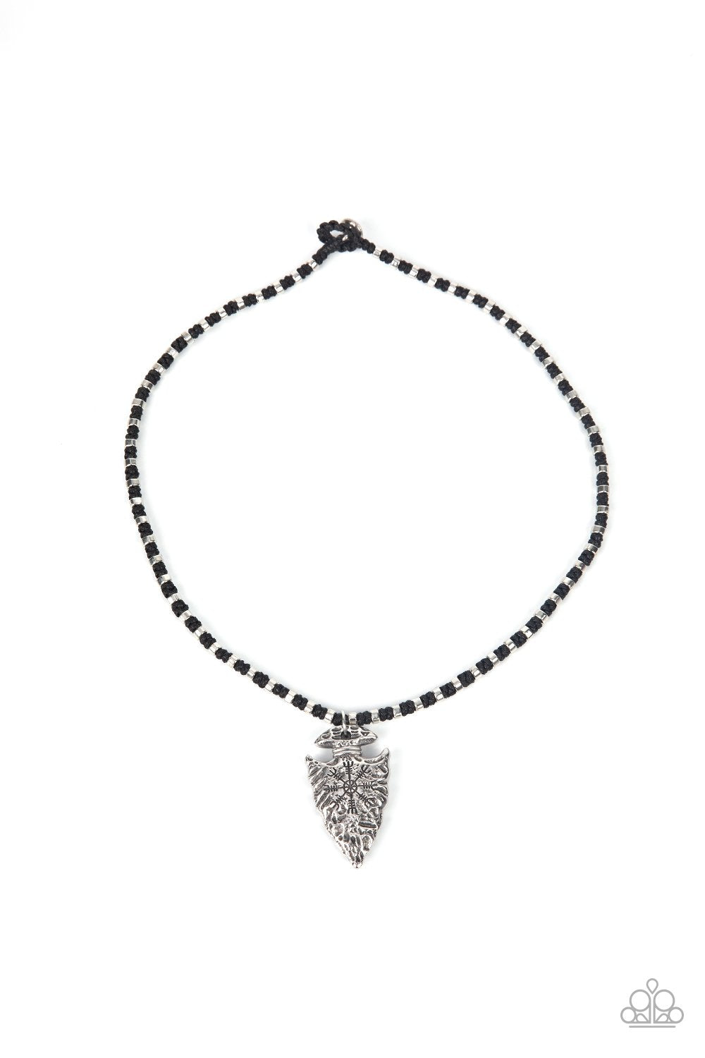 Get Your ARROWHEAD in the Game Black Urban Necklace - Paparazzi Accessories- lightbox - CarasShop.com - Paparazzi Jewelry by Cara Jewels