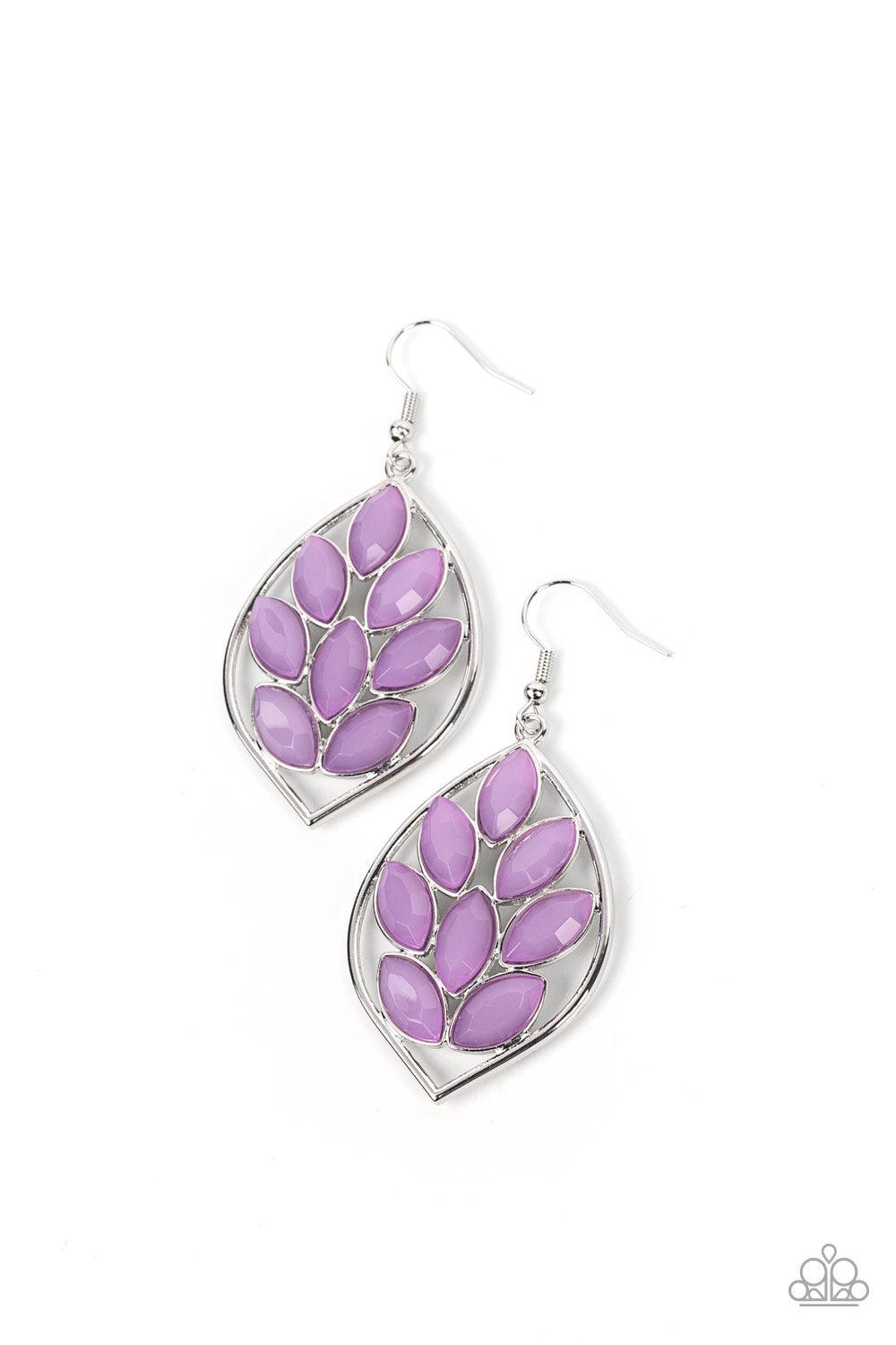 Glacial Glades Purple Earrings - Paparazzi Accessories- lightbox - CarasShop.com - Paparazzi Jewelry by Cara Jewels