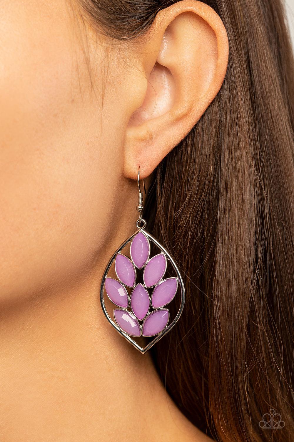 Glacial Glades Purple Earrings - Paparazzi Accessories- lightbox - CarasShop.com - Paparazzi Jewelry by Cara Jewels