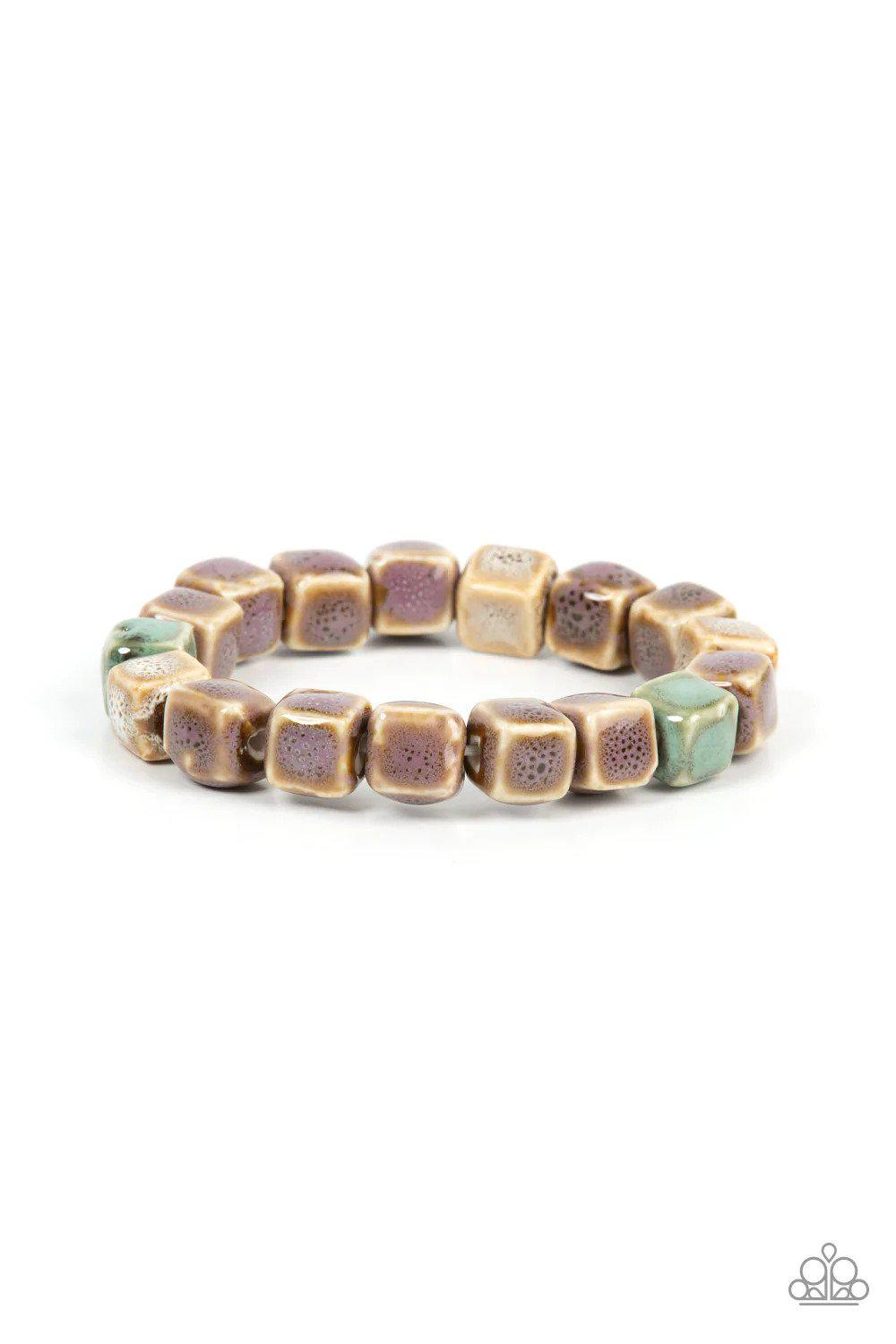 Glaze Craze Purple Bracelet - Paparazzi Accessories- lightbox - CarasShop.com - Paparazzi Jewelry by Cara Jewels