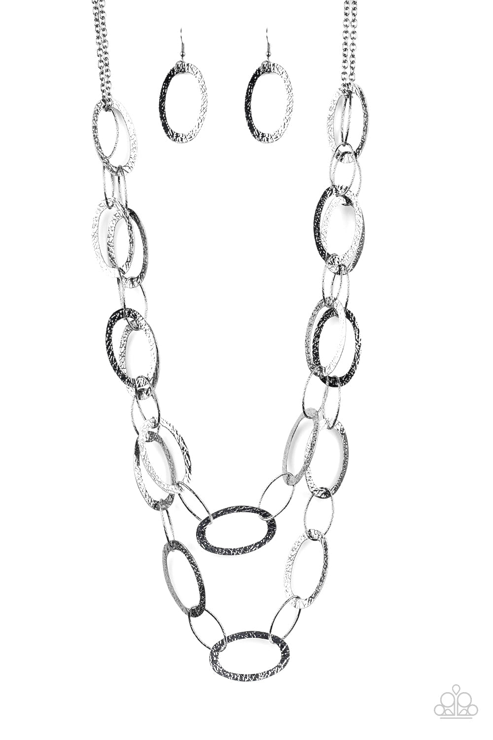 Glimmer Goals Gunmetal Black Necklace - Paparazzi Accessories- lightbox - CarasShop.com - Paparazzi Jewelry by Cara Jewels