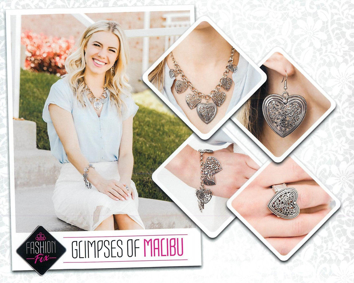 Glimpses of Malibu Set - August 2019 - Paparazzi Accessories- Set Collage - CarasShop.com - Paparazzi Jewelry by Cara Jewels
