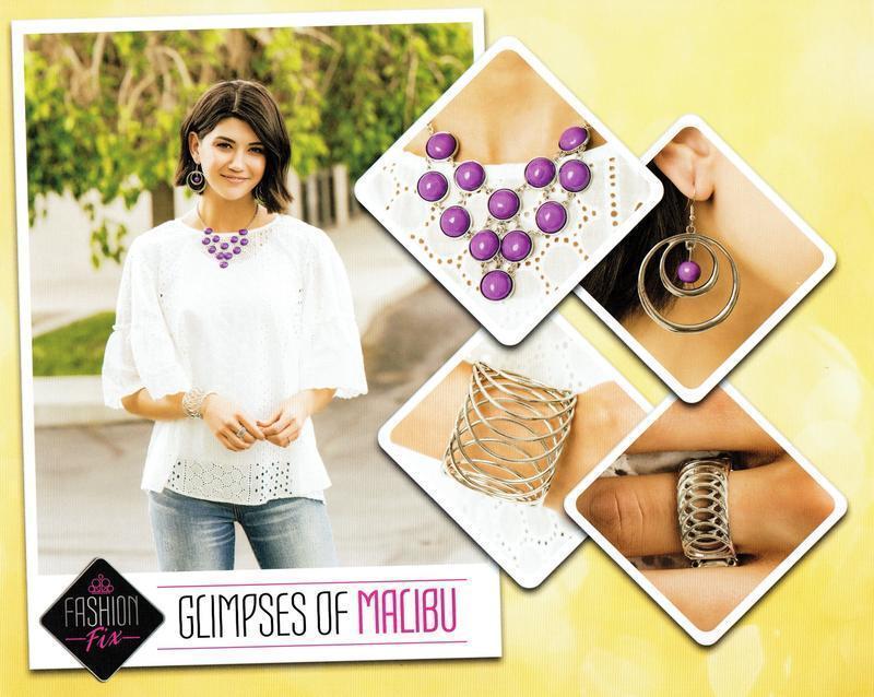 Glimpses of Malibu Set - July 2019 - Paparazzi Accessories- Set Collage - CarasShop.com - Paparazzi Jewelry by Cara Jewels