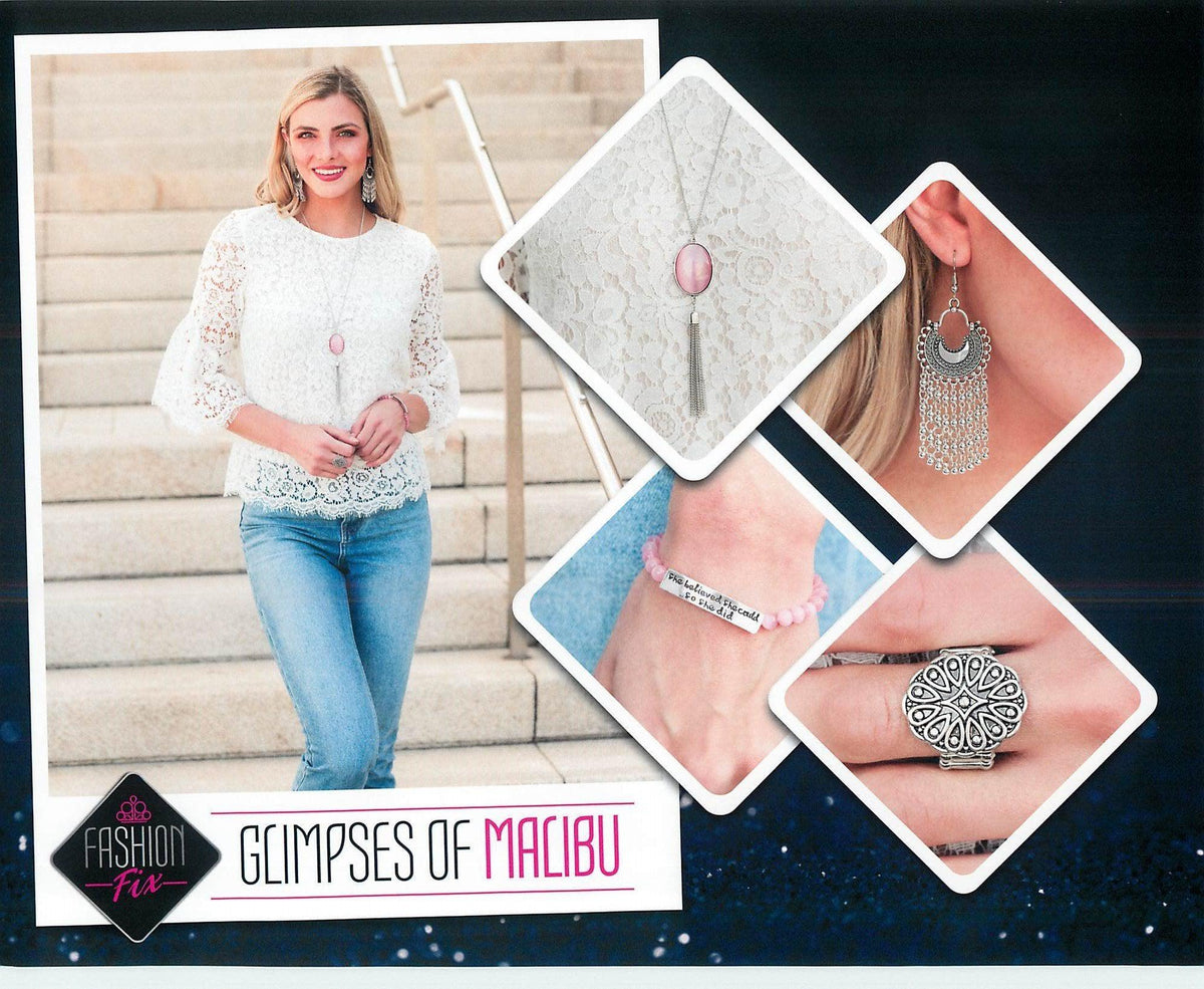 Glimpses of Malibu Set - October 2019 - Paparazzi Accessories- Set Collage - CarasShop.com - Paparazzi Jewelry by Cara Jewels