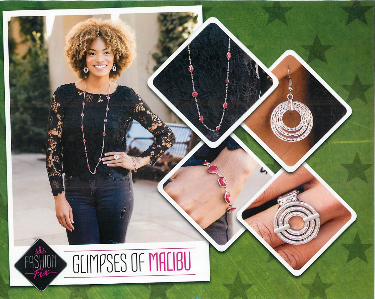Glimpses of Malibu Set - December 2018 - Paparazzi Accessories- Complete Look - CarasShop.com - Paparazzi Jewelry by Cara Jewels