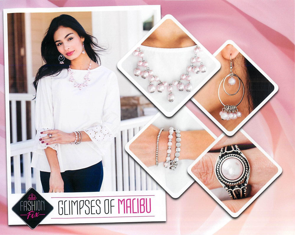 Glimpses of Malibu Set - February 2019 - Paparazzi Accessories- Set Collage - CarasShop.com - Paparazzi Jewelry by Cara Jewels
