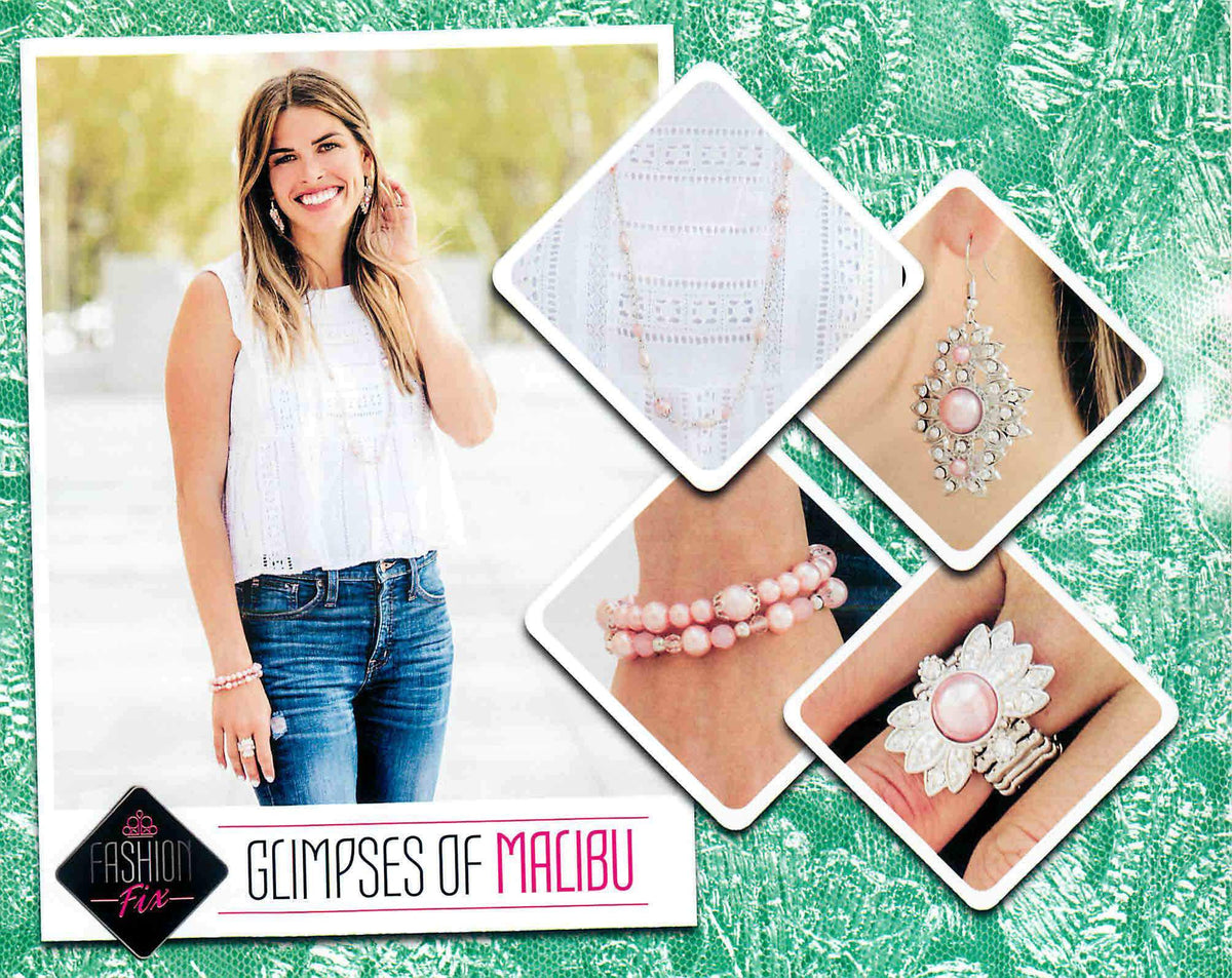 Glimpses of Malibu Set - July 2018 - Paparazzi Accessories- Complete Look - CarasShop.com - Paparazzi Jewelry by Cara Jewels