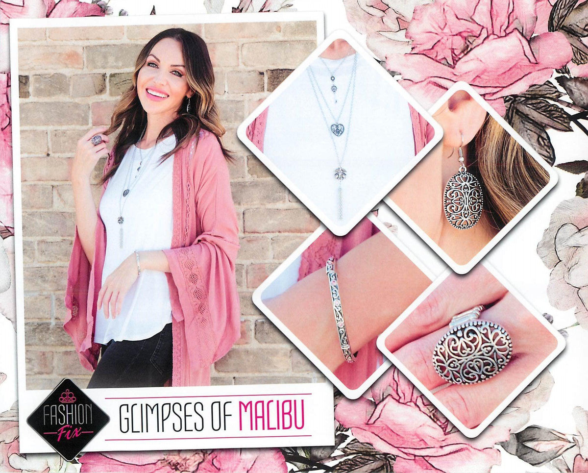 Glimpses of Malibu Set - October 2018 - Paparazzi Accessories- Complete Look - CarasShop.com - Paparazzi Jewelry by Cara Jewels
