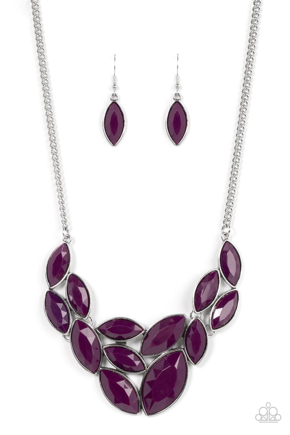 Glitzy Goddess Plum Purple Necklace - Paparazzi Accessories- lightbox - CarasShop.com - Paparazzi Jewelry by Cara Jewels