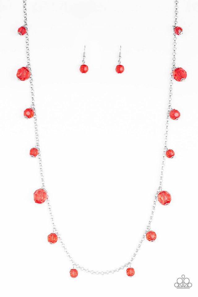 GLOW-Rider Red Necklace - Paparazzi Accessories- lightbox - CarasShop.com - Paparazzi Jewelry by Cara Jewels