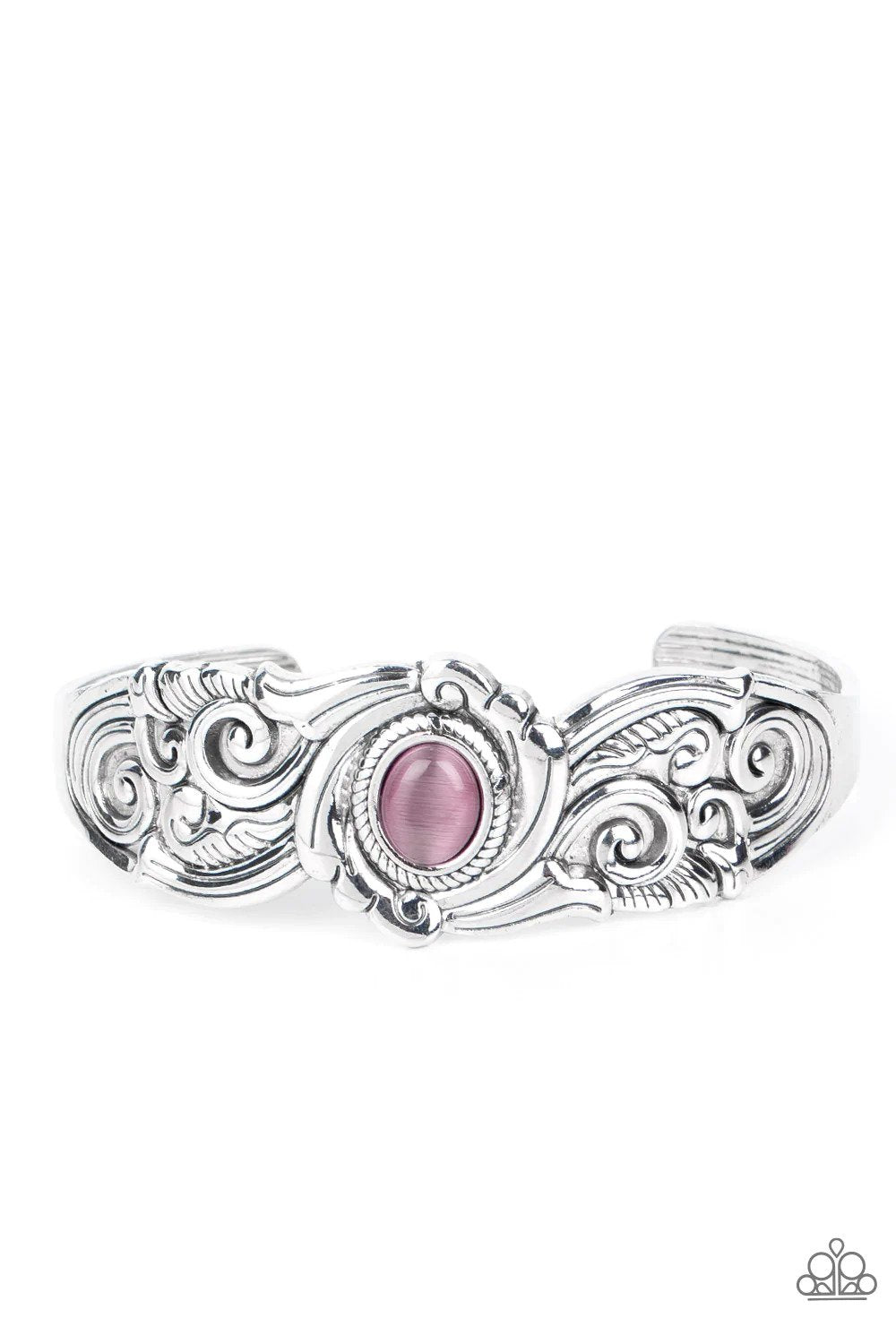 Glowing Enchantment Purple Bracelet - Paparazzi Accessories- lightbox - CarasShop.com - Paparazzi Jewelry by Cara Jewels