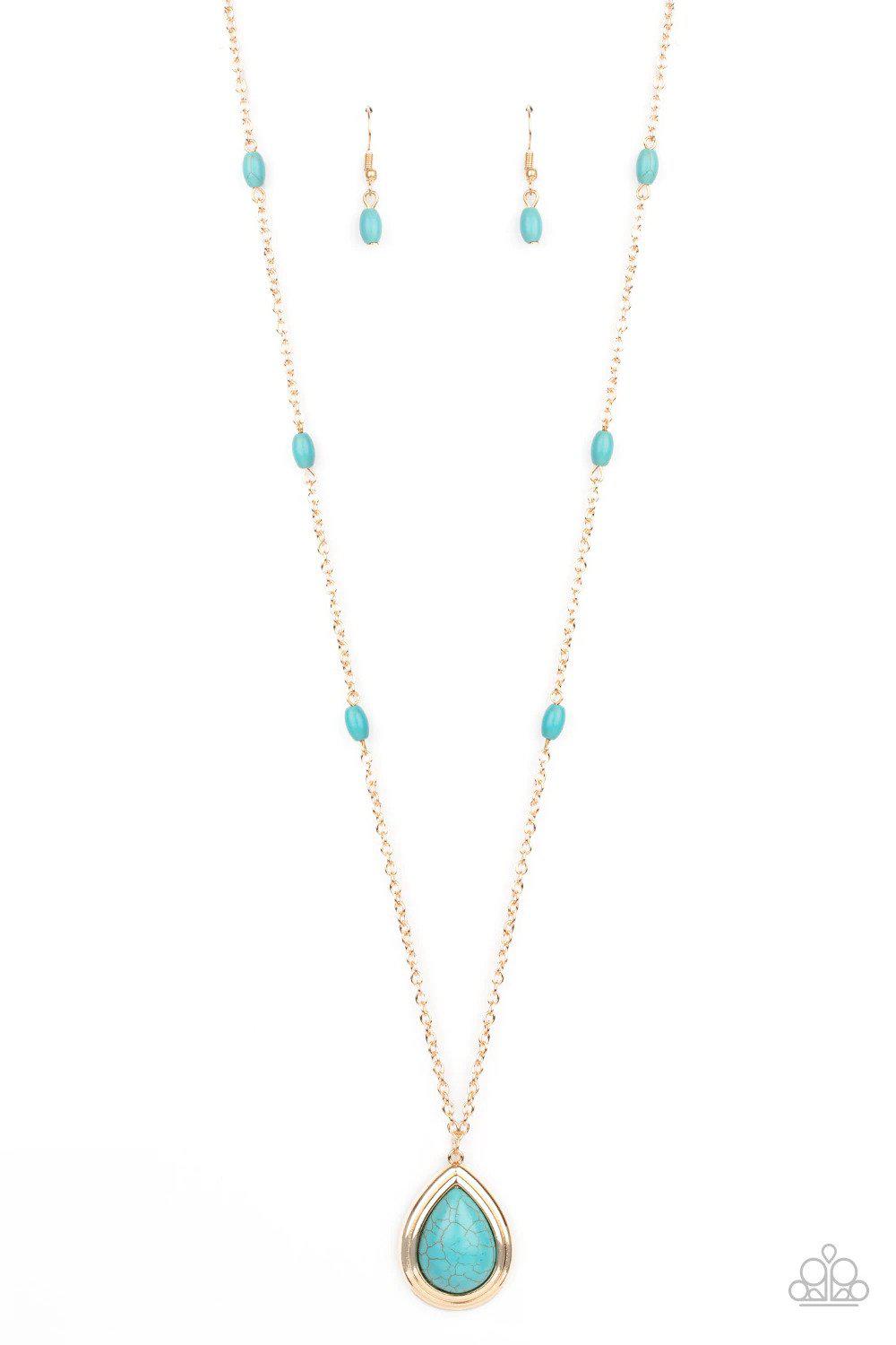 Go Tell It On The MESA Gold Necklace - Paparazzi Accessories- lightbox - CarasShop.com - Paparazzi Jewelry by Cara Jewels