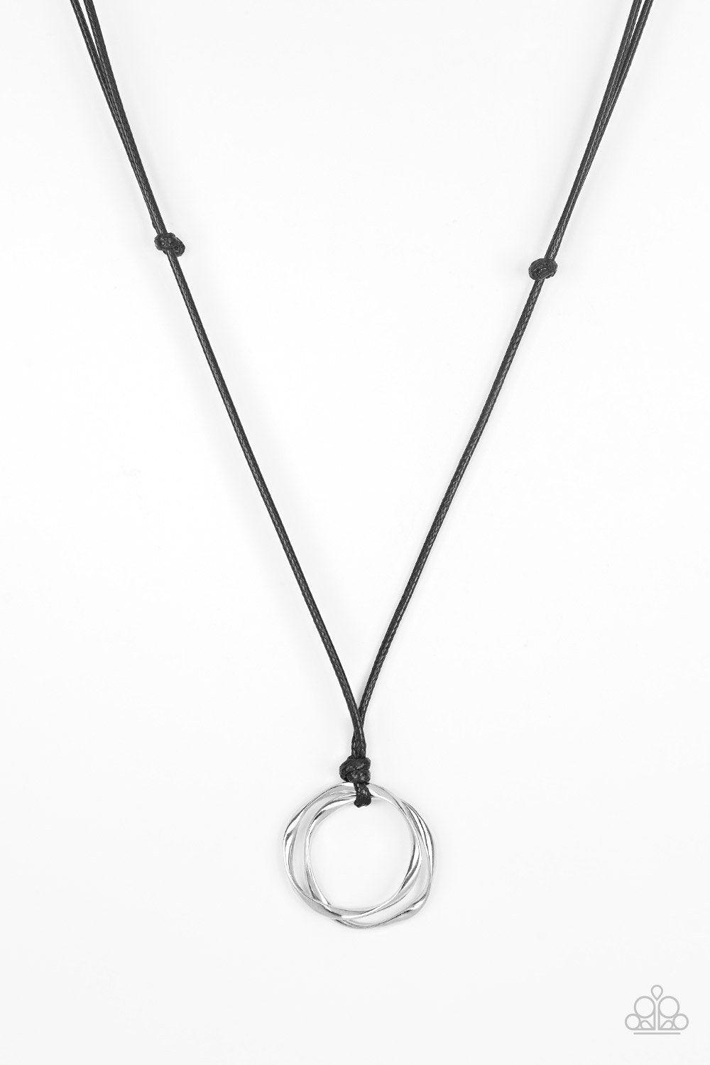 Go To Your Roam! Black Urban Unisex Necklace - Paparazzi Accessories- lightbox - CarasShop.com - Paparazzi Jewelry by Cara Jewels