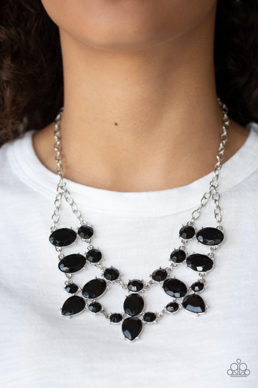 Goddess Glow Black Necklace - Paparazzi Accessories- lightbox - CarasShop.com - Paparazzi Jewelry by Cara Jewels