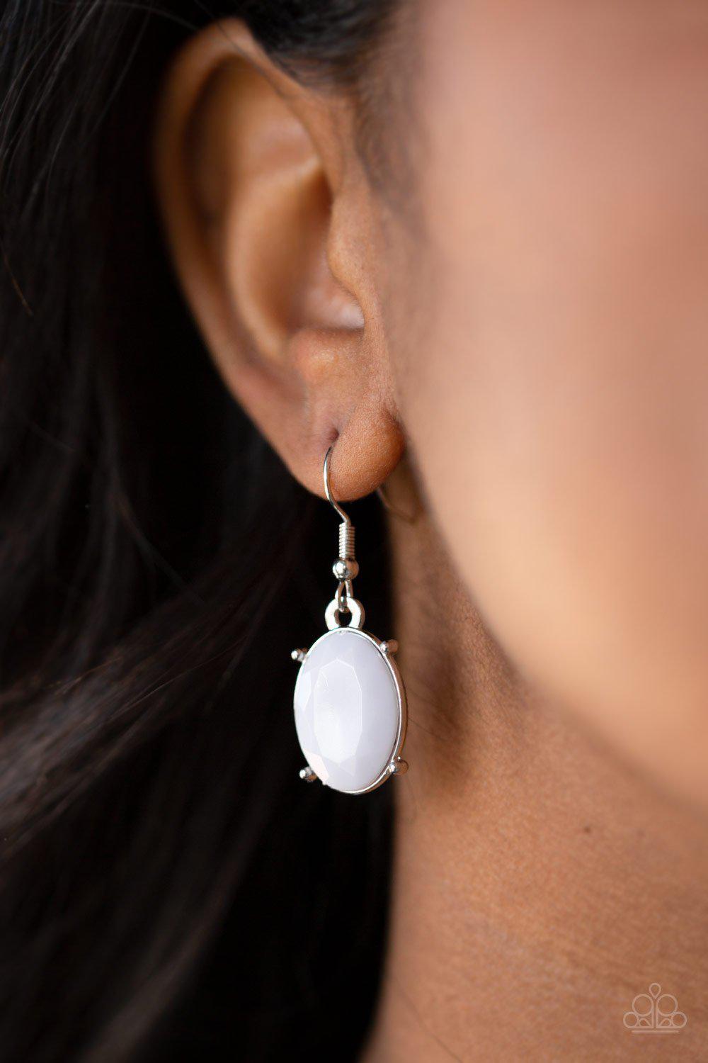 Goddess Glow Silver Necklace - Paparazzi Accessories - free matching earrings -CarasShop.com - Paparazzi Jewelry by Cara Jewels