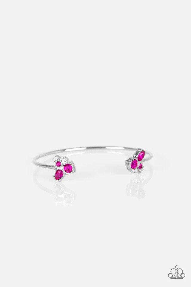 Going For Glitter Pink Bracelet - Paparazzi Accessories- lightbox - CarasShop.com - Paparazzi Jewelry by Cara Jewels