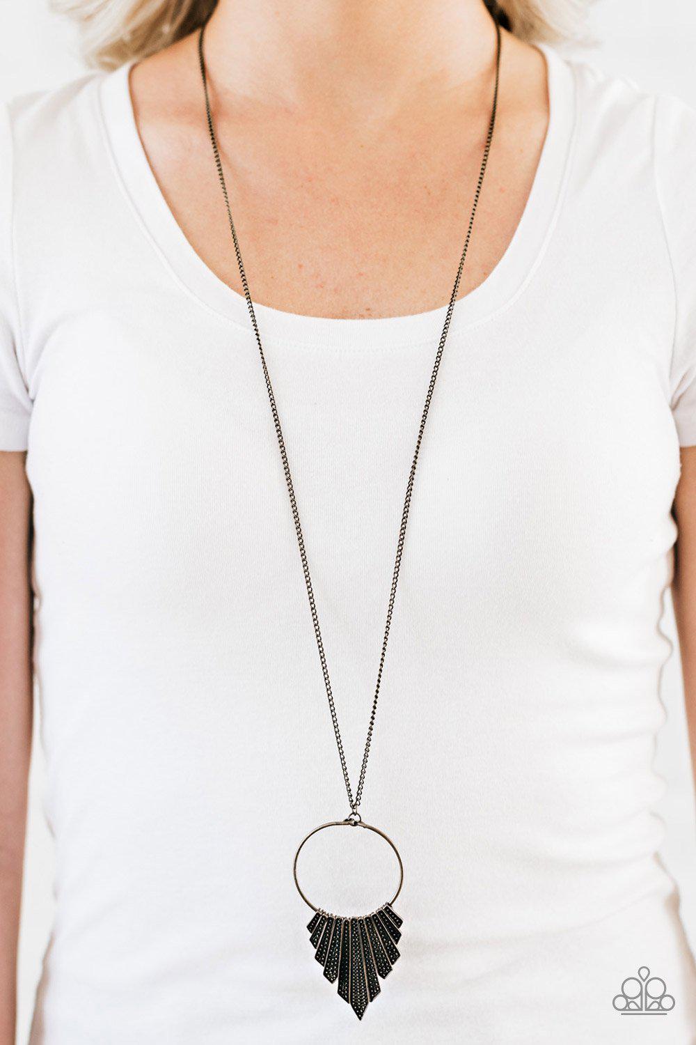 Going Gladiator Brass Necklace - Paparazzi Accessories- lightbox - CarasShop.com - Paparazzi Jewelry by Cara Jewels
