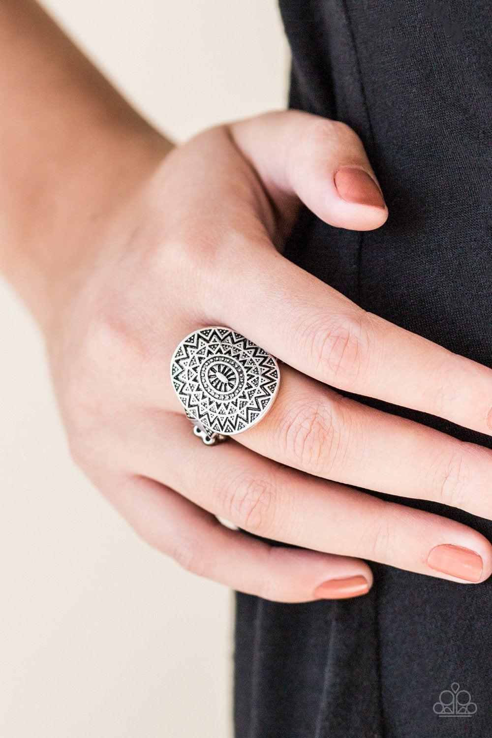 Good For The SOL Silver Ring - Paparazzi Accessories- lightbox - CarasShop.com - Paparazzi Jewelry by Cara Jewels