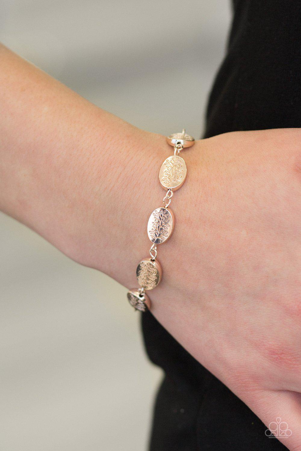 Good Things Come In Trees Gold Bracelet - Paparazzi Accessories- lightbox - CarasShop.com - Paparazzi Jewelry by Cara Jewels